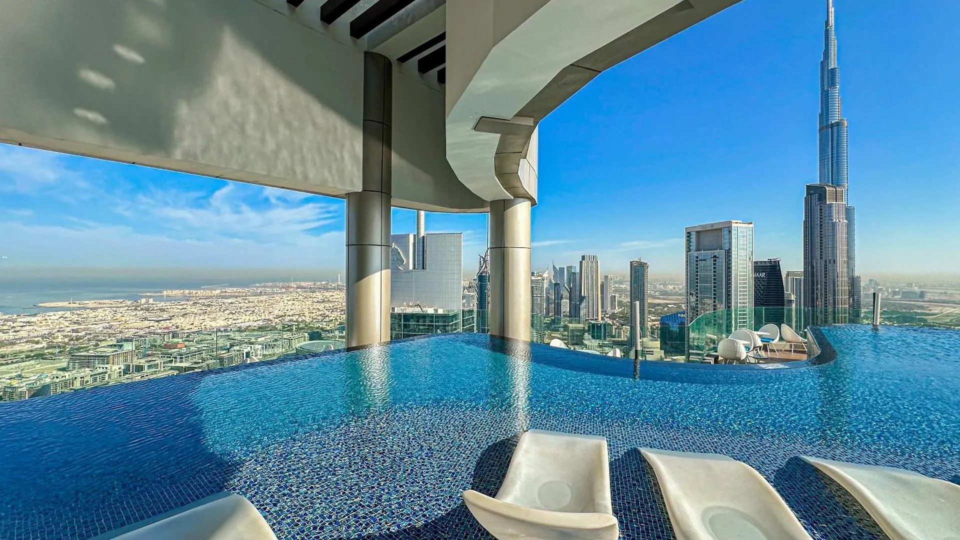 Apartment Full Burj Khalifa View Lux 2Bedroom With Rooftop Pool Central Location In Paramount Hotel Midtown Dubai