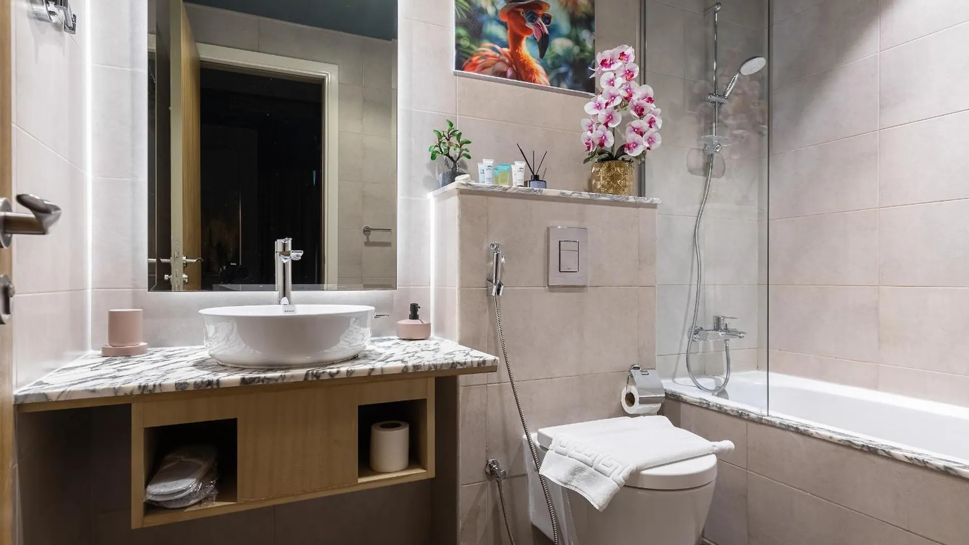 Full Burj Khalifa View Lux 2Bedroom With Rooftop Pool Central Location In Paramount Hotel Midtown Дубай Апартаменты