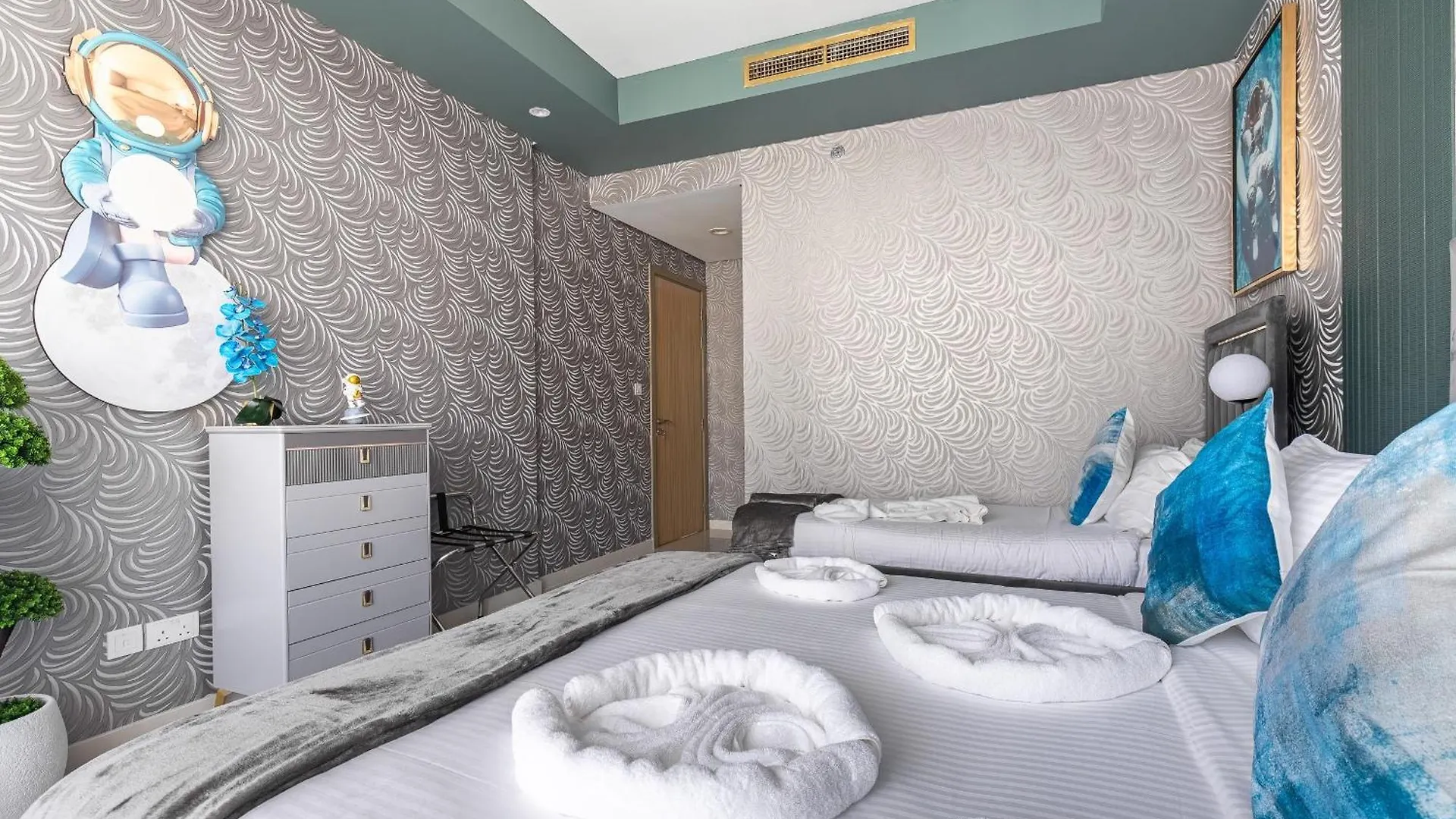 Full Burj Khalifa View Lux 2Bedroom With Rooftop Pool Central Location In Paramount Hotel Midtown Дубай ОАЭ