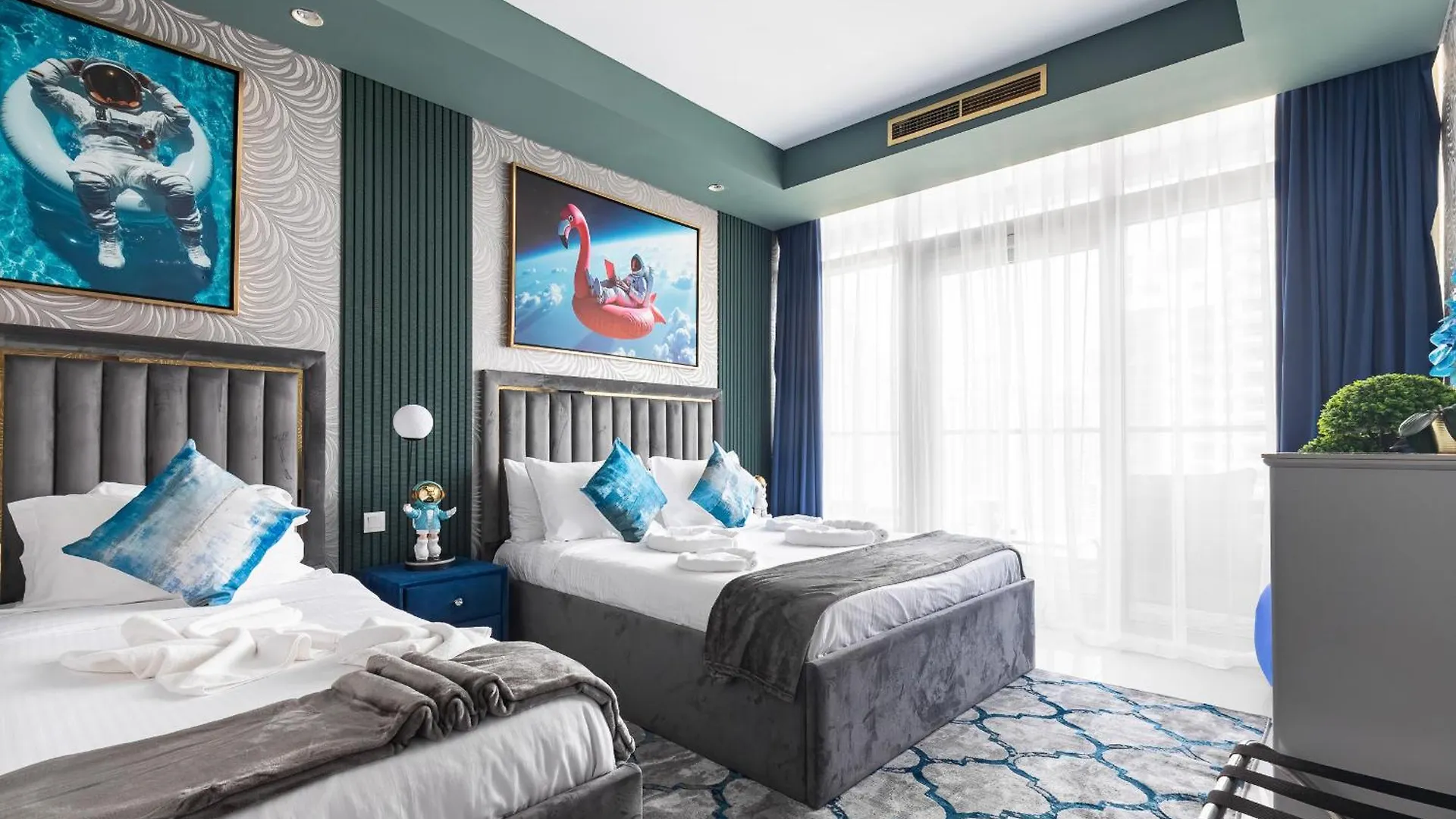 Full Burj Khalifa View Lux 2Bedroom With Rooftop Pool Central Location In Paramount Hotel Midtown Дубай 0*,