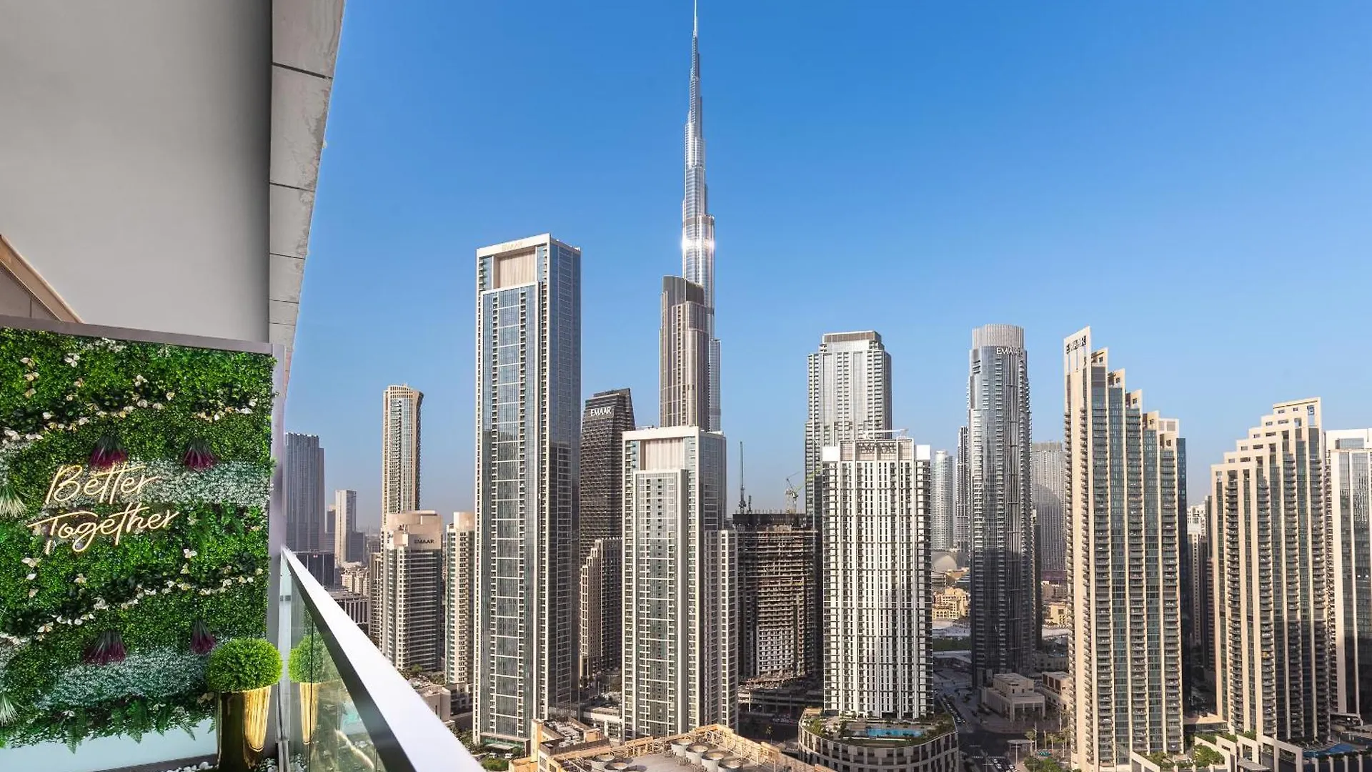Full Burj Khalifa View Lux 2Bedroom With Rooftop Pool Central Location In Paramount Hotel Midtown Дубай Апартаменты