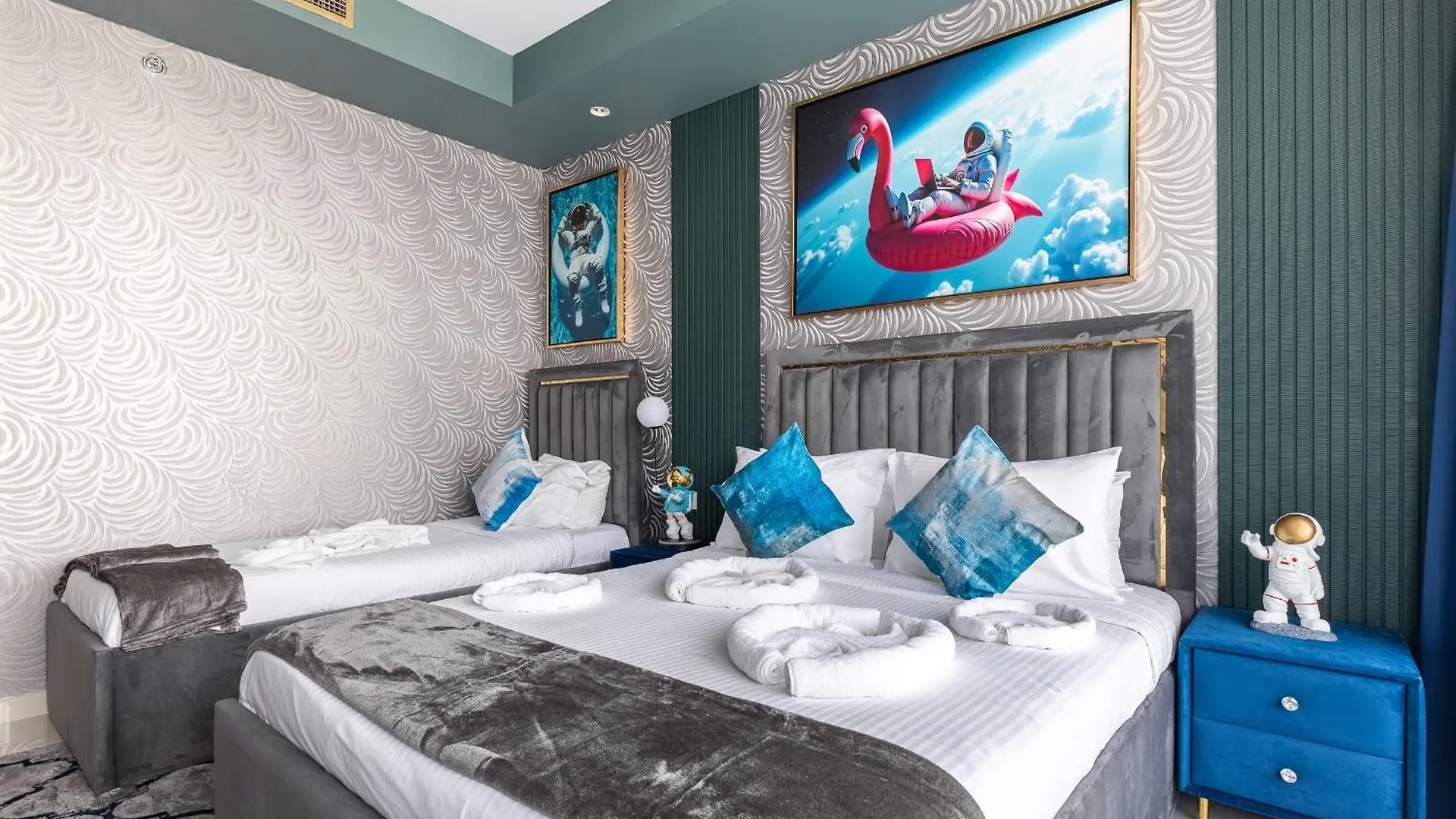 Full Burj Khalifa View Lux 2Bedroom With Rooftop Pool Central Location In Paramount Hotel Midtown Дубай